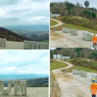 Betonska slova H U M i nove klupe: Termo-beton uredio popularni sarajevski vidikovac