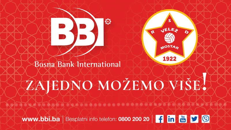 BBI banka u novoj sezoni uz FK “Velež” Mostar