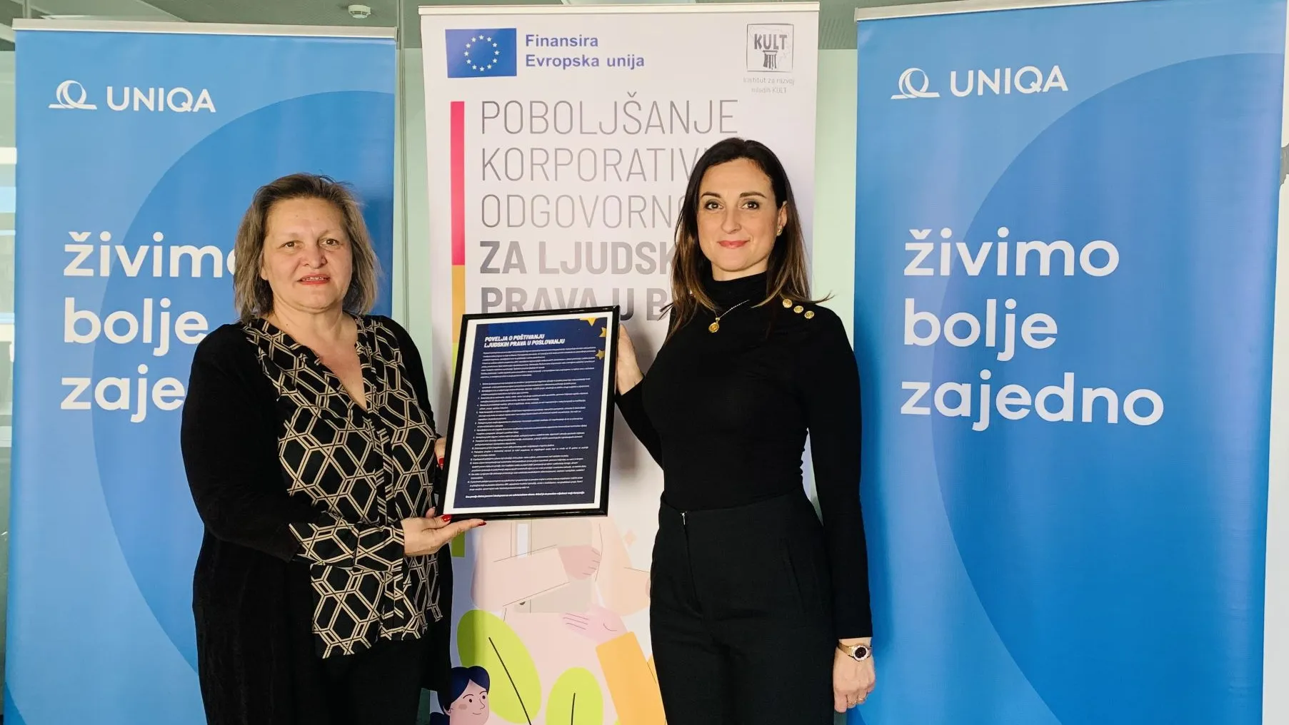 UNIQA Osiguranje potpisalo Povelju o poštivanju ljudskih prava u poslovanju