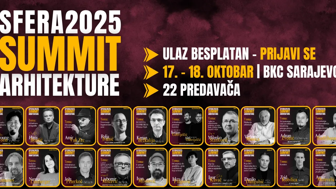 Preuzmite besplatnu ulaznicu za Regionalni summit arhitekture 2025