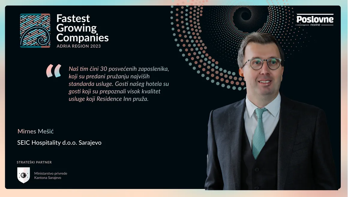 Mirnes Mešić, direktor SEIC Hospitality d.o.o. Sarajevo: Residence Inn by Marriott  bit će prvi “zeleni”  hotel u BiH do kraja 2023.