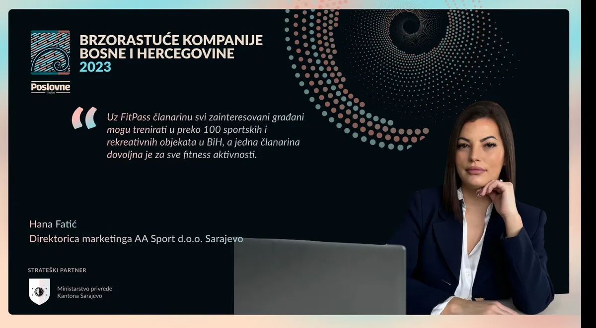 Hana Fatić: Brend FitPass nastavlja doprinositi razvoju sportsko-rekreativne industrije u BiH