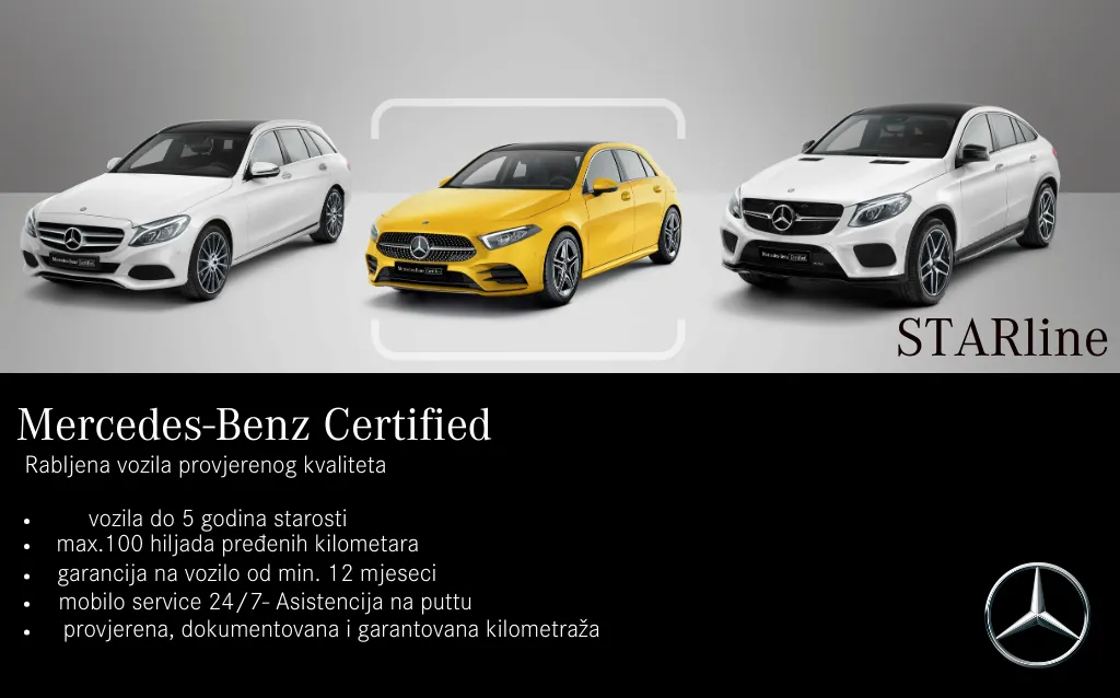 STARline Sarajevo predstavlja Mercedes-Benz Certified: Rabljena vozila provjerenog kvaliteta