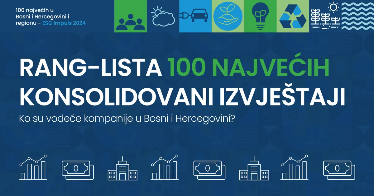 TOP 100 Konsolidovani izvještaji: Ko su vodeće kompanije u Bosni i Hercegovini? 