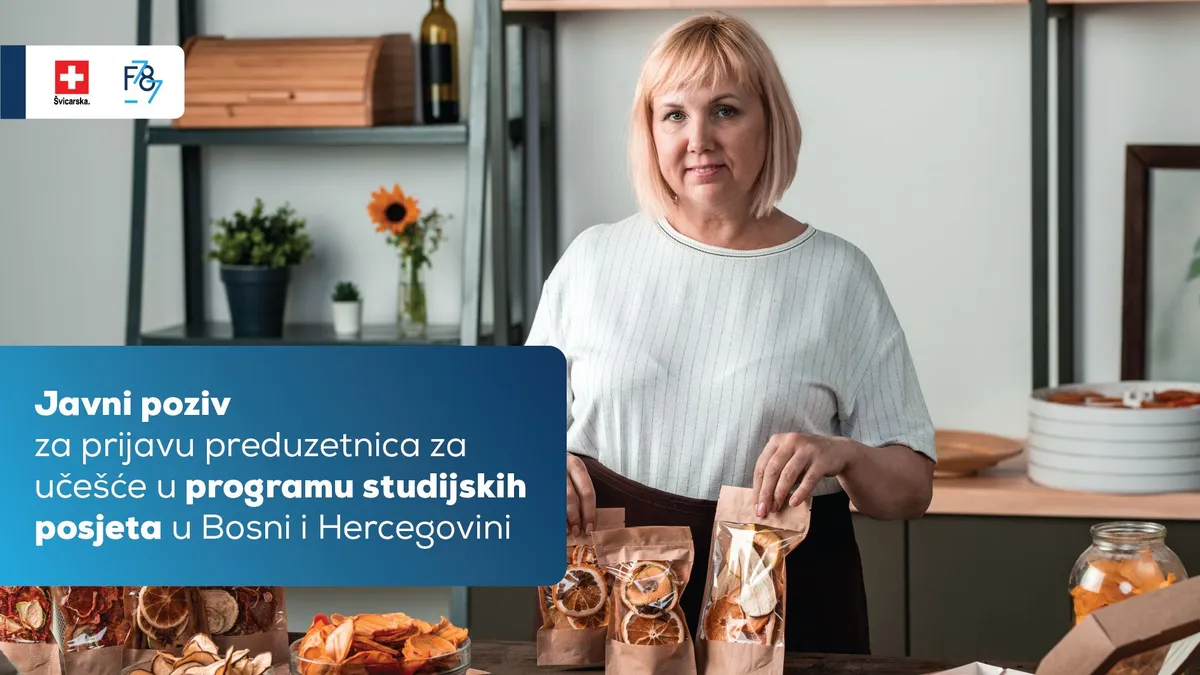 Javni poziv Fondacije 787 za prijavu preduzetnica za učešće u programu studijskih posjeta u Bosni i Hercegovini