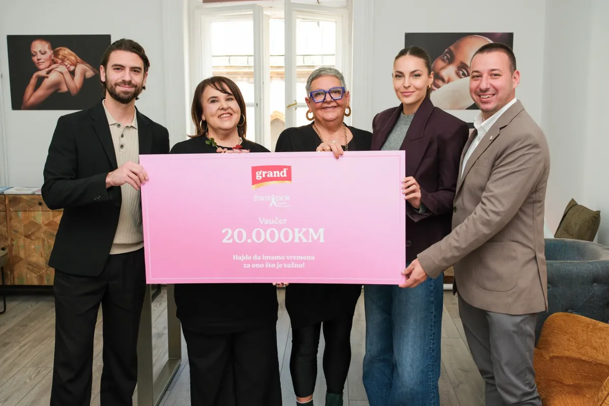 Grand kafa uručila donaciju u vrijednosti 20.000 KM udruženju Think Pink 