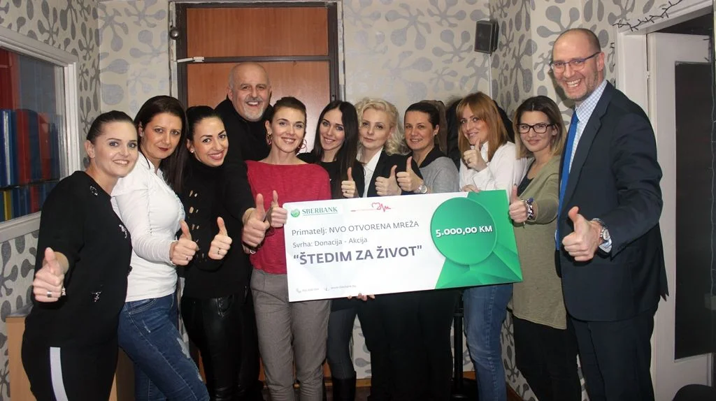 Sberbank BH donirala 5.000 KM OTVORENOJ MREŽI