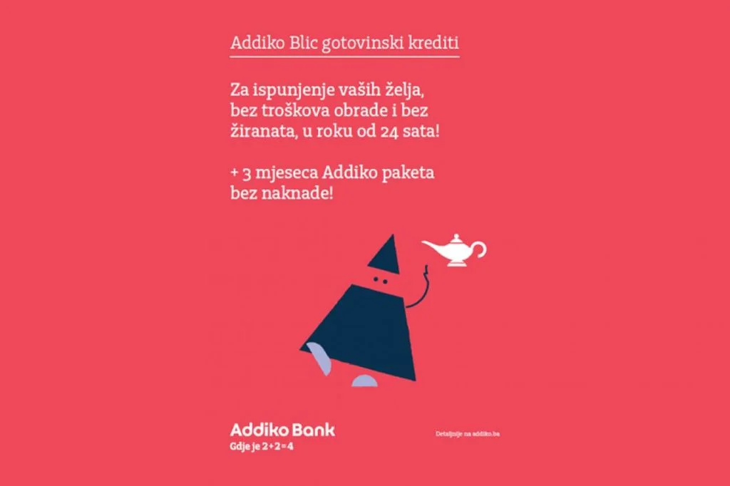 Addiko Blic gotovinski krediti moguće realizirati u roku od 24 sata
