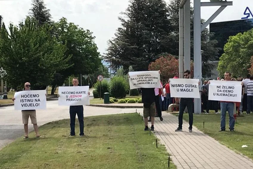 Radnici mostarskog Aluminija održali štrajk upozorenja