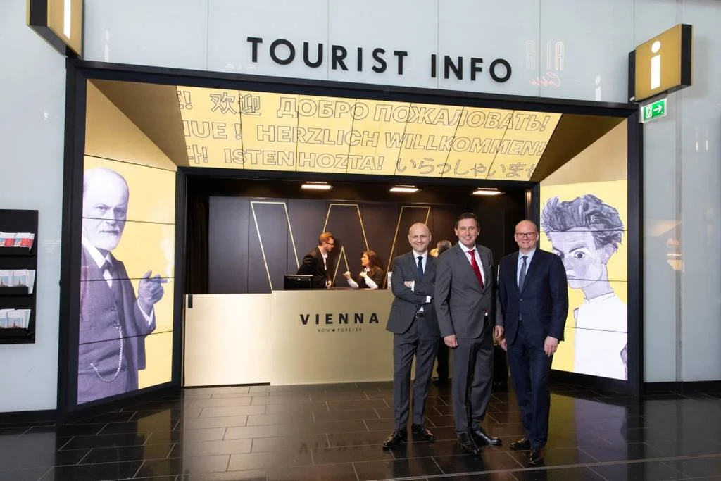 Novi infopult Turističke zajednice Beča na aerodromu Schwechat