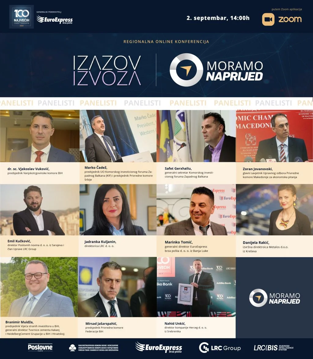 Regionalna online konferencija “Izazov izvoza- Moramo naprijed”