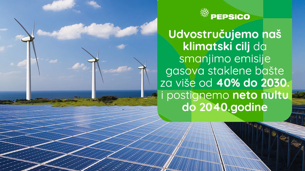 PepsiCo udvostručio cilj smanjenja uticaja na klimatske promjene