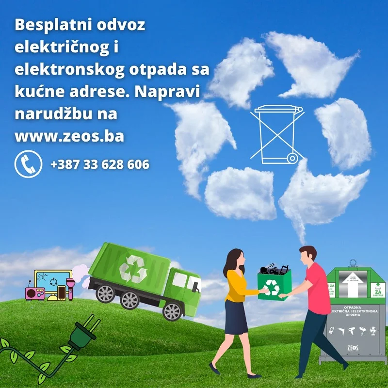 Građani od danas preko ZEOS-a mogu besplatno predati e-otpad sa kućne adrese