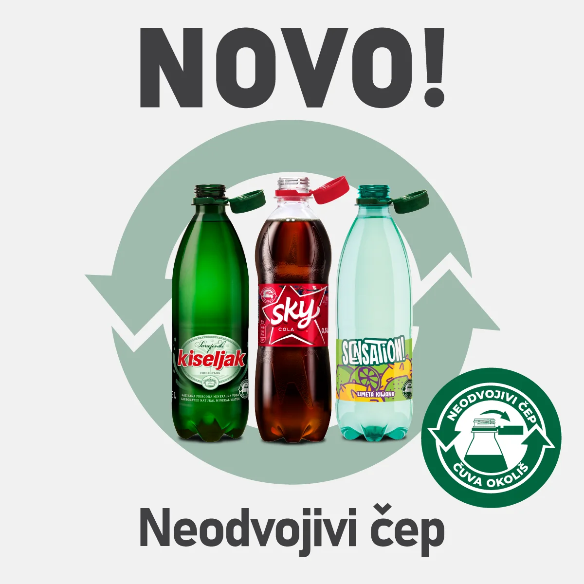 Ekološki standardi: Sarajevski kiseljak prvi u BiH uveo spojeni čep za svoje proizvode