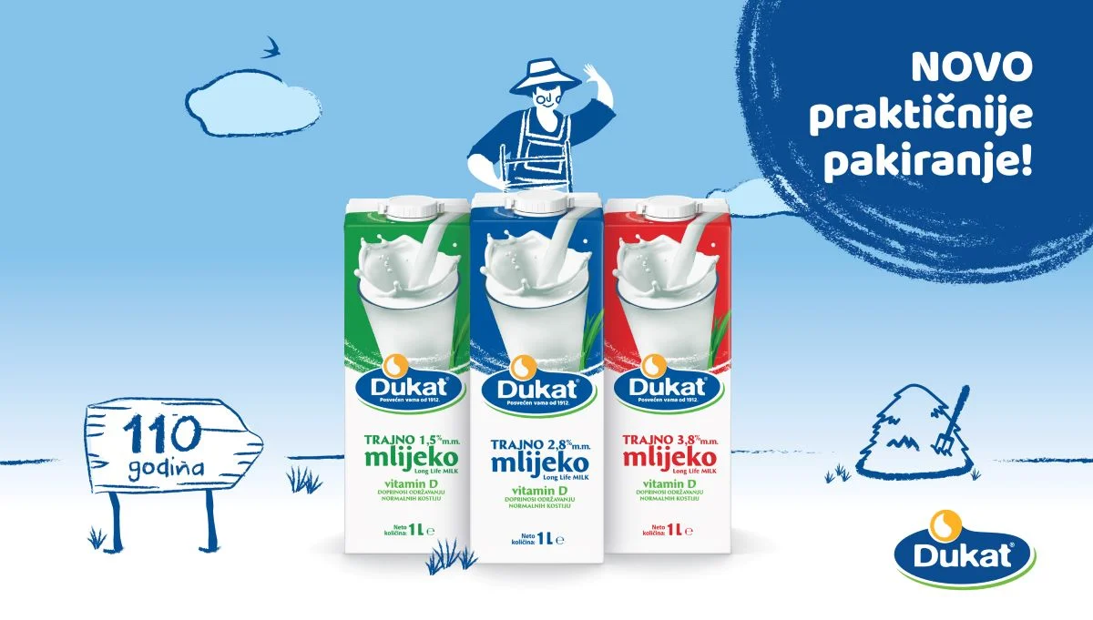 Dukat mlijeko u novom EDGE pakovanju za praktičnije korištenje