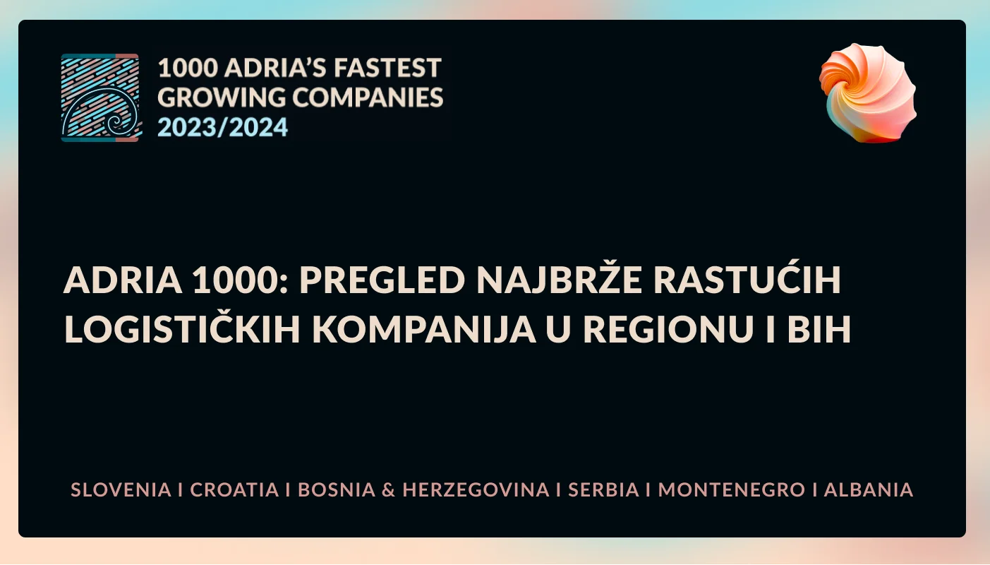 ADRIA 1000: Pregled najbrže rastućih logističkih kompanija u regionu i BiH