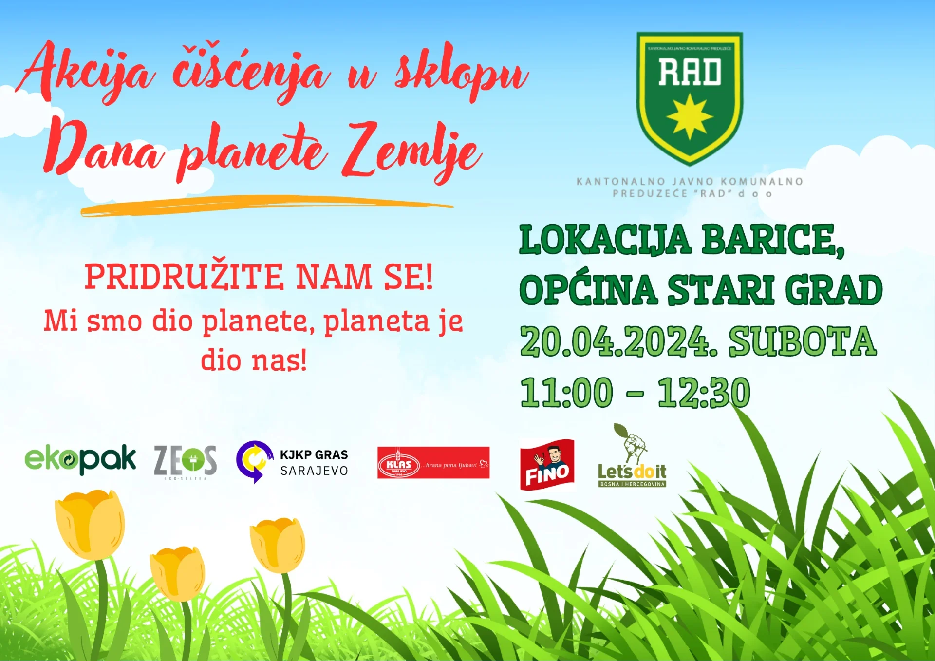 KJKP RAD Sarajevo u subotu organizuje veliku akciju čišćenja lokaliteta Barica