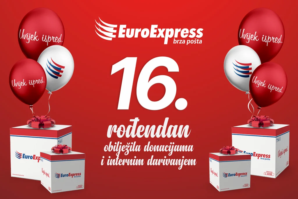 EuroExpress brza pošta 16. rođendan obilježila donacijama i internim darivanjem