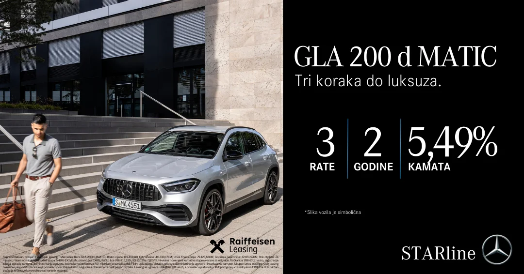 STARline Sarajevo donosi ekskluzivnu ponudu za Mercedes-Benz GLA