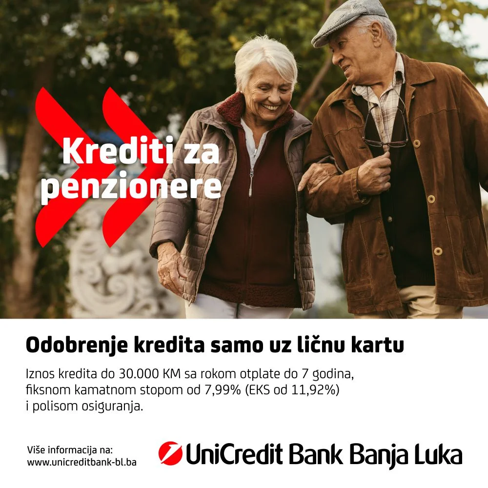 Krediti za penzionere - samo uz ličnu kartu i fiksnu kamatnu stopu
