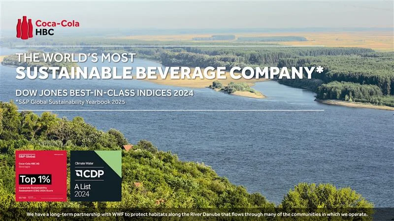 Coca-Cola HBC osmi put proglašena vodećim globalnim proizvođačem pića u održivom poslovanju
