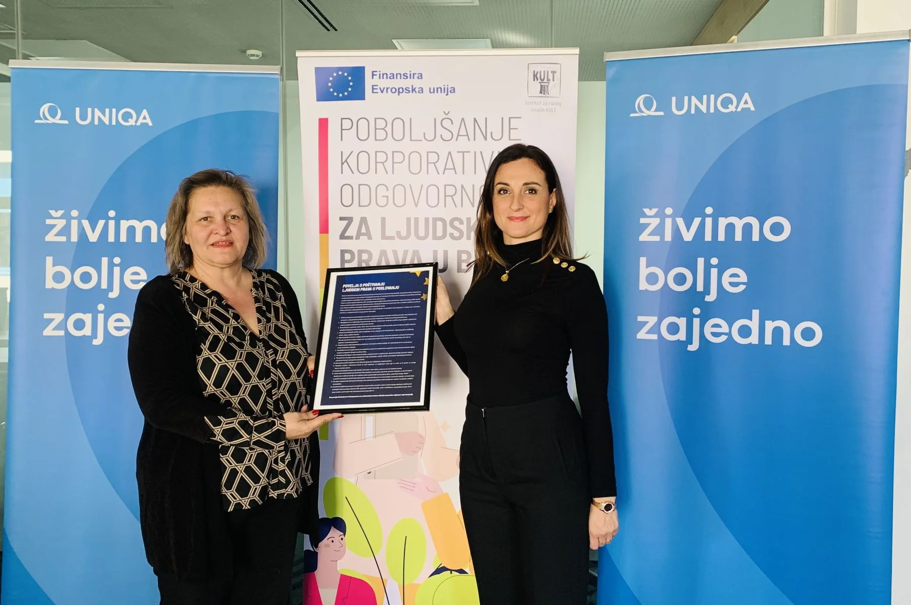 UNIQA Osiguranje potpisalo Povelju o poštivanju ljudskih prava u poslovanju