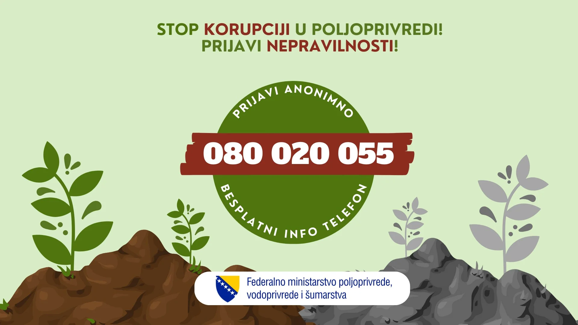 Federalno ministarstvo poljoprivrede, vodoprivrede i šumarstva predstavilo broj za prijave nepravilnosti