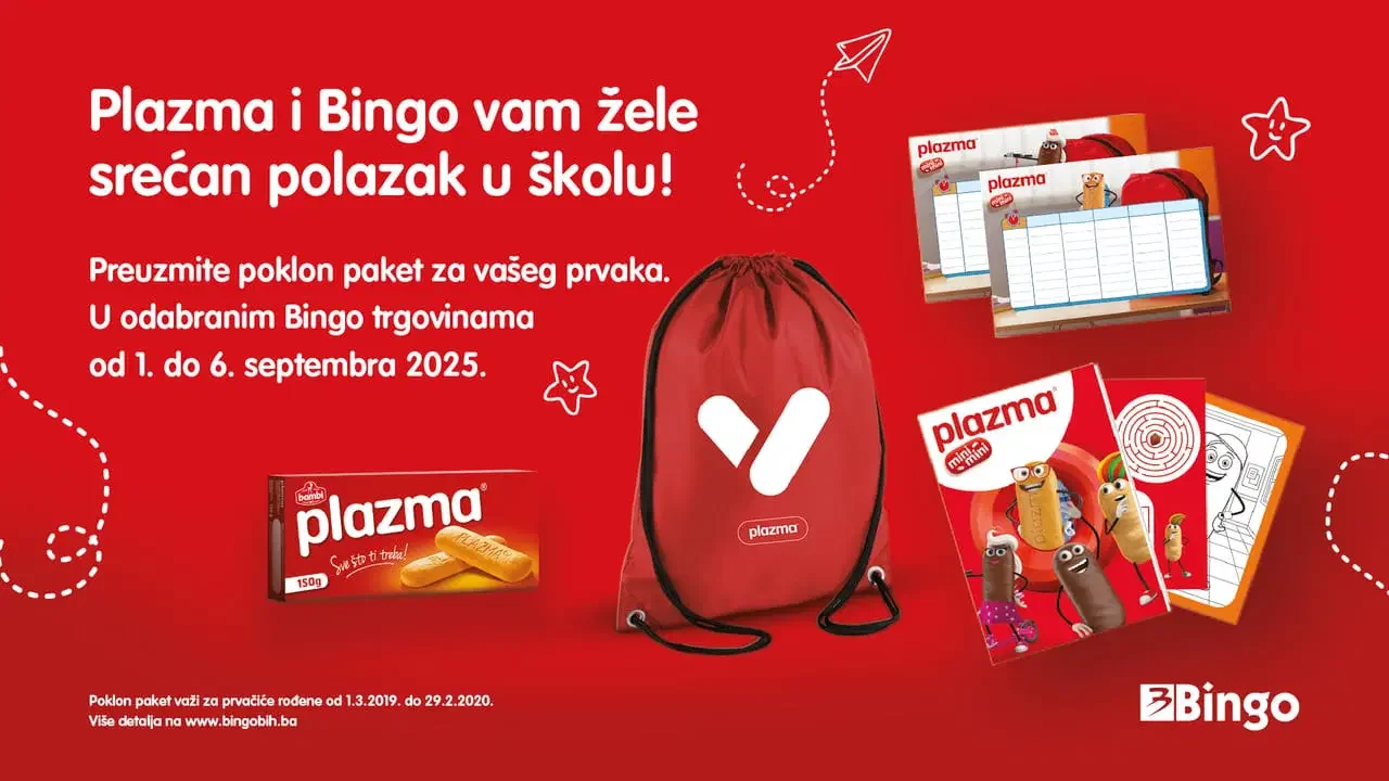 Plazma podržava prvačiće: 30.000 paketića za učenike prvih razreda u BiH
