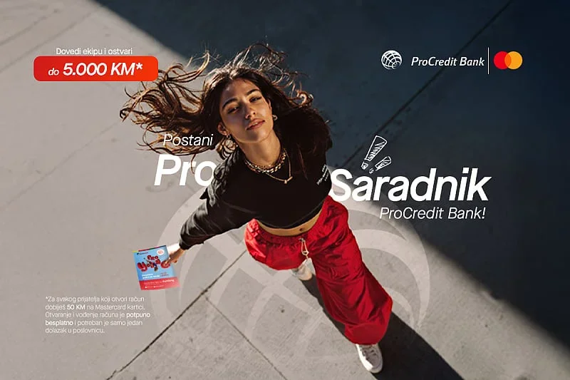 ProSaradnik program ProCredit Bank ti donosi do 5.000 KM za preporuke novih klijenata