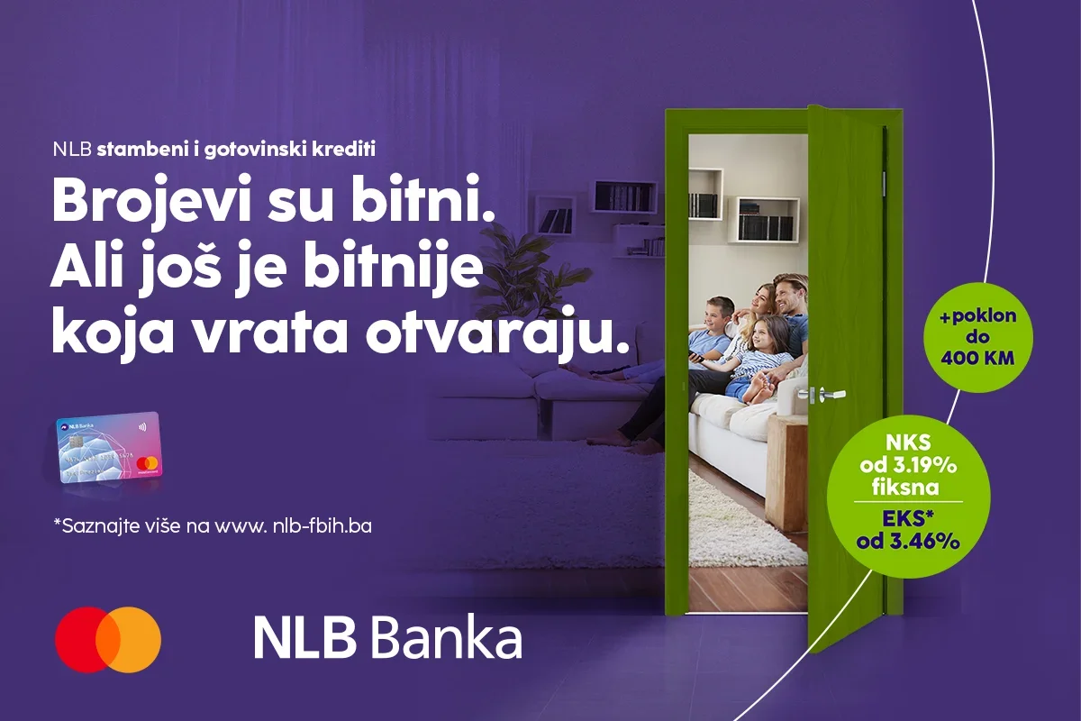 Iskoristite akciju: stambeni i gotovinski krediti NLB Banke uz povoljne stope i poklon za nove kijente