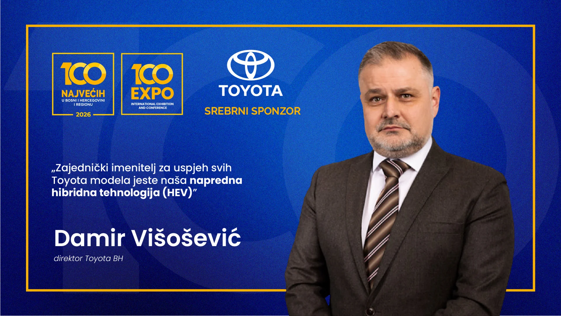 Damir Višošević, direktor Toyota BH: Stabilan rast u kriznim vremenima nije slučajnost, već rezultat preciznog planiranja.
