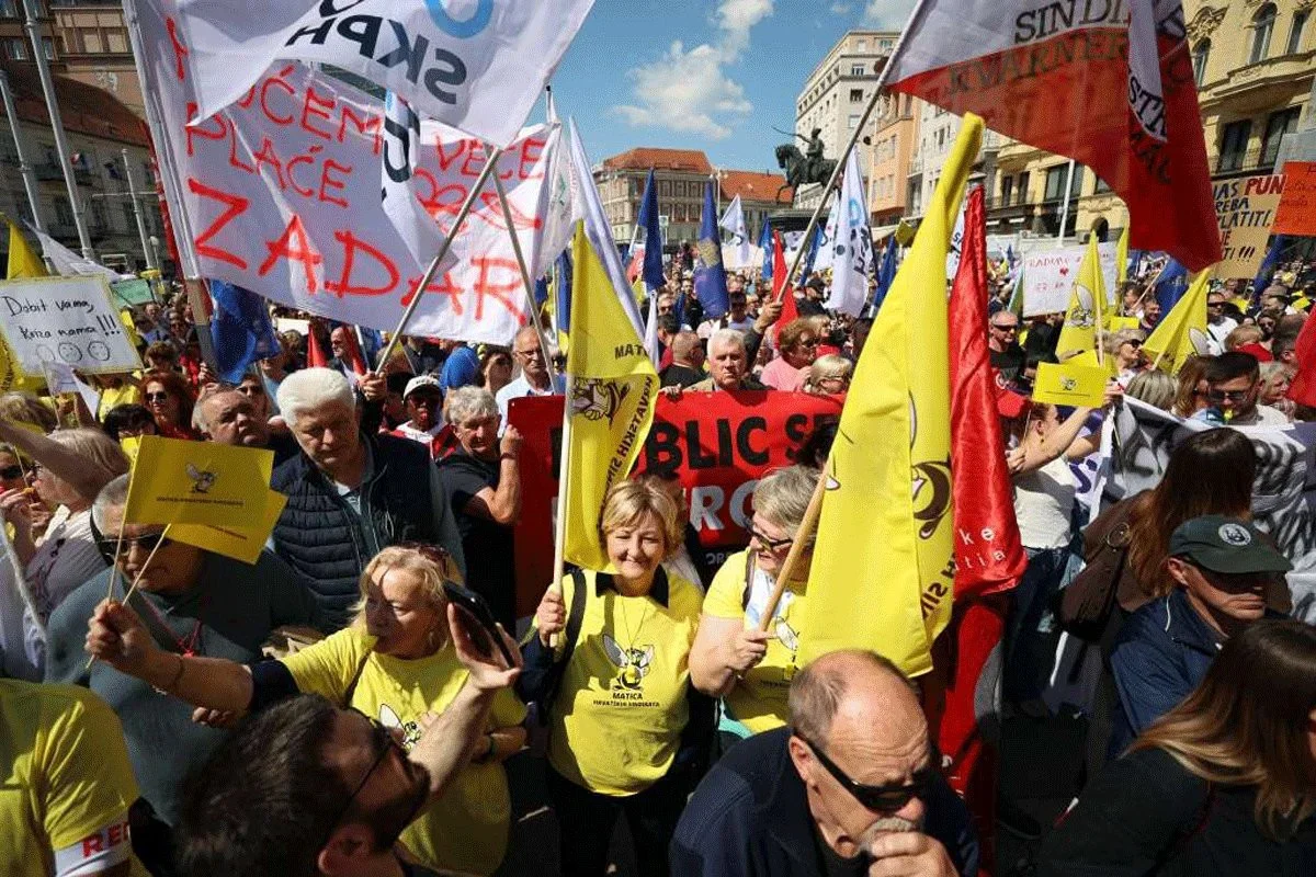 Protesti u Zagrebu: Sindikati traže veće plate, penzije i pravedniju raspodjelu dobiti