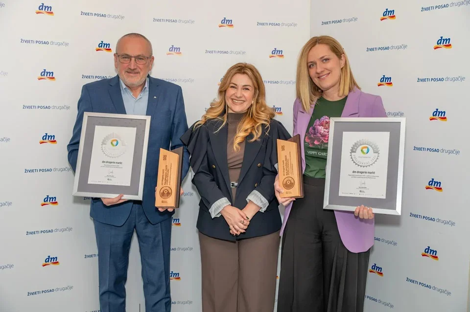 Veliko priznanje za dm drogerie markt: 12. put najpoželjniji poslodavac u BiH 