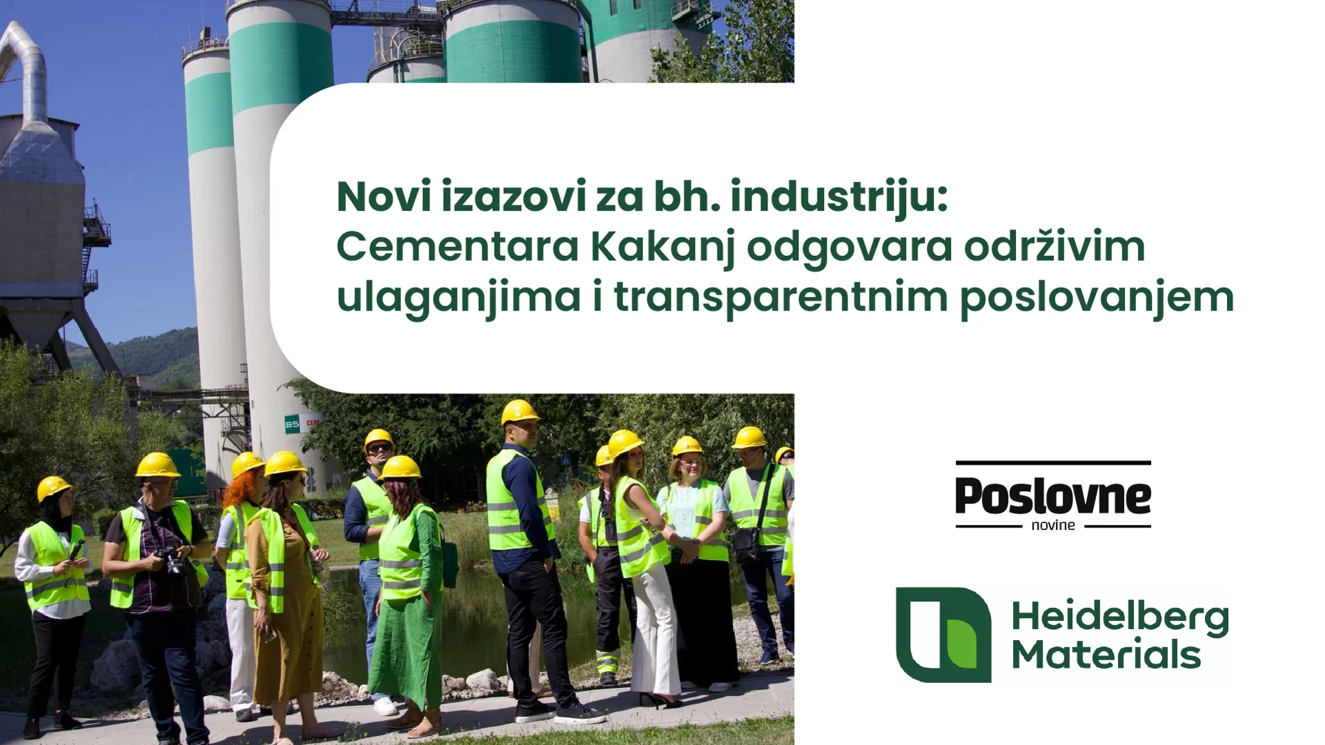 Novi izazovi za bh. industriju: Cementara Kakanj odgovara održivim ulaganjima i transparentnim poslovanjem